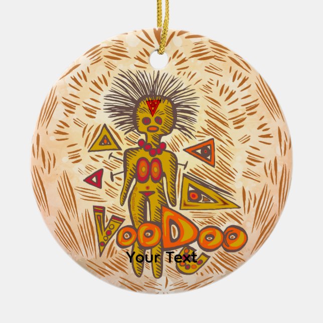 Ornamento De Cerâmica Coração Voodoo (Frente)