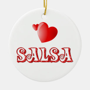 Ornamento De Cerâmica Corações da salsa