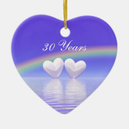 Ornamento De Cerâmica Corações Pérola do 30