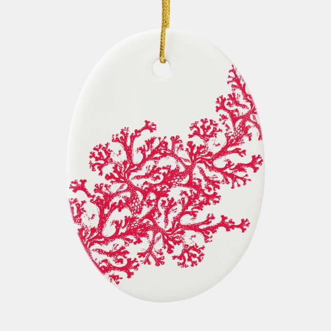 Ornamento De Cerâmica Coral Motif (Frente)