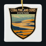 Ornamento De Cerâmica Coral Pink Sand Dunes State Park Utah Vintage<br><div class="desc">Coral Pink Sand Dunes State Park trabalho de arte design. O parque apresenta dunas de areia de abas cor-de-rosa exclusivas localizadas ao lado de penhascos de arenito vermelhos.</div>