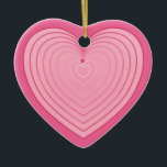 Ornamento De Cerâmica Coral rosa, fundo rosa mais profundo<br><div class="desc">Coral de pele de anjo,  Pastel,  com um gradiente de aspecto satírico num fundo rosa coral mais profundo</div>