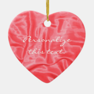 Ornamento De Cerâmica Coral Satin-Enfeites de natal