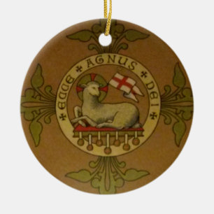 Ornamento De Cerâmica Cordeiro do deus Ecce Agnus Dei