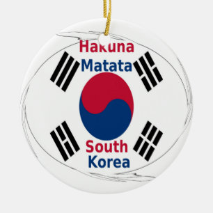 Ornamento De Cerâmica Coreia do Sul Hakuna Matata