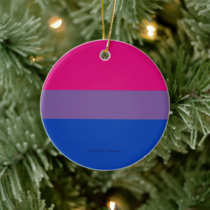 Ornamento De Cerâmica Cores da bandeira do orgulho bissexual SlipperyJoe