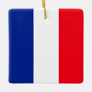 Ornamento De Cerâmica Cores da Bandeira Francesa Azul Branco Vermelho Pe