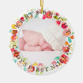 Ornamento De Cerâmica Cores de quadros do jardim do PixDezines sophie