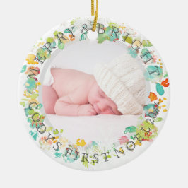 Ornamento De Cerâmica Cores de quadros do jardim do PixDezines sophie