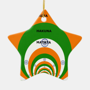 Ornamento De Cerâmica Cores do Design da Bandeira Nacional da Índia. Hak