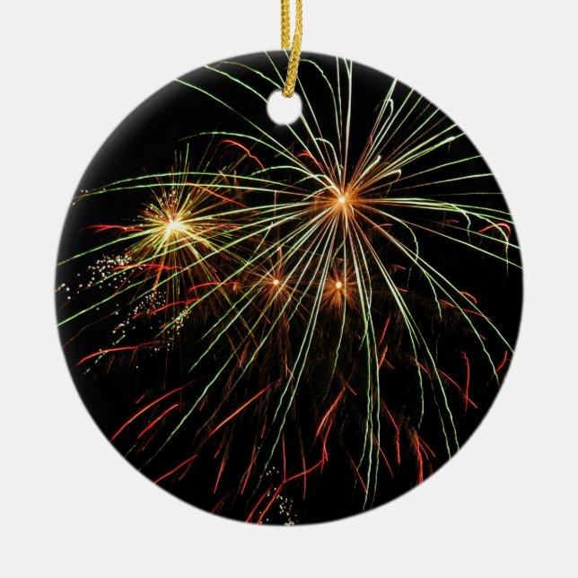 Ornamento De Cerâmica Cores do Natal (Frente)