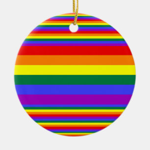 Ornamento De Cerâmica Cores do Orgulho LGBT