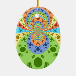 Ornamento De Cerâmica Cores Tradicionais do ouro Vermelho Africano