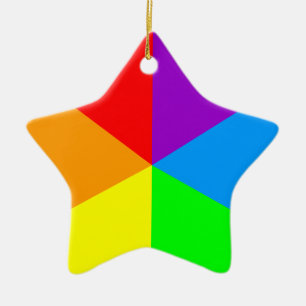 Ornamento De Cerâmica Corey Tiger 80s Casamentos Retro Star Rainbow