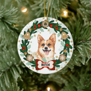 Ornamento De Cerâmica Corgi - Cachorro Cachorro Cachorro Cachorro