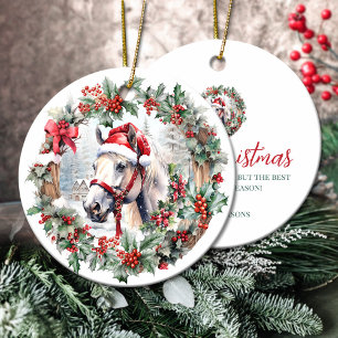 Ornamento De Cerâmica Coroa branca Fretada de framboesa