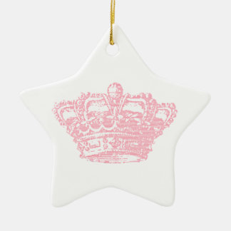Ornamento De Cerâmica Coroa cor-de-rosa