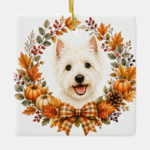 Coroa de Outono Westie