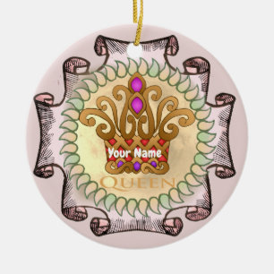 Ornamento De Cerâmica Coroa de Rainha Chique 