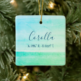 Ornamento De Cerâmica Corolla, NC The Outer Banks Personalised Ornament