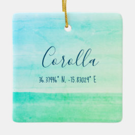 Ornamento De Cerâmica Corolla, NC The Outer Banks Personalised Ornament