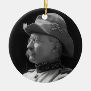 Ornamento De Cerâmica Coronel Theodore Roosevelt desde 1898