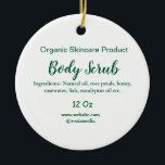 Ornamento De Cerâmica Corpo natural verde orgânico esfregar manteiga adi<br><div class="desc">design</div>