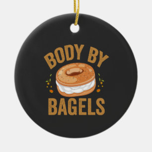 Ornamento De Cerâmica Corpo Por Bagels Engraçado Judeu Hanukkah Rosquinh