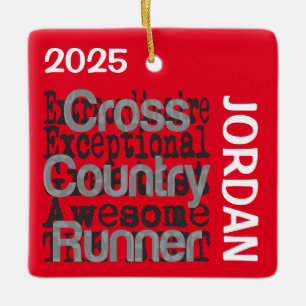Ornamento De Cerâmica Corredor de Cross Country Extraordinário CUSTOM