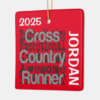 Ornamento De Cerâmica Corredor de Cross Country Extraordinário PERSONALI