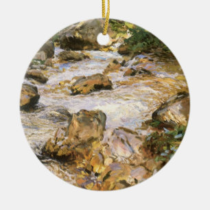 Ornamento De Cerâmica Córrego de Trutas no Tirol por John Singer Sargent