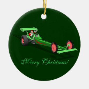 Ornamento De Cerâmica Corrida de Arrasto de Santa Claus