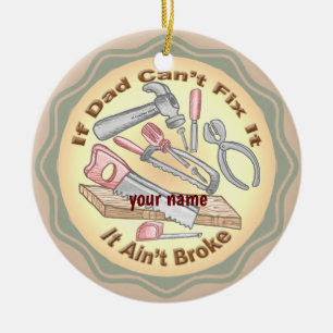 Ornamento De Cerâmica Corrigir Pai personalizado