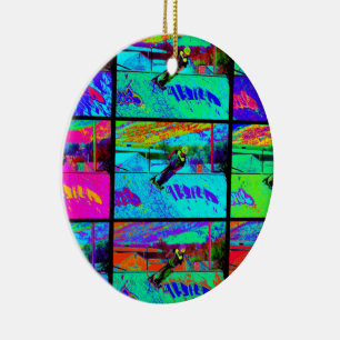 Ornamento De Cerâmica Corte a rampa - Patinete de dublagem