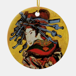Ornamento De Cerâmica Cortesã Japonesa Oiran por Vincent van Gogh