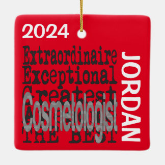 Ornamento De Cerâmica Cosmetólogo Extraordinário PERSONALIZADO