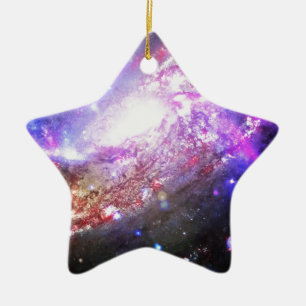 Ornamento De Cerâmica Cosmos Coloridos