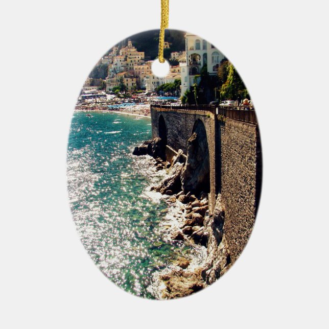 Ornamento De Cerâmica Costa de Amalfi (Frente)