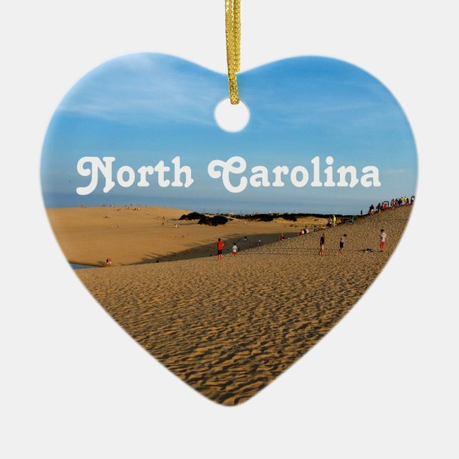 Ornamento De Cerâmica Costa de North Carolina (Frente)