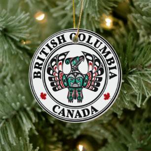 Ornamento De Cerâmica Costa do Pacífico Noroeste Haida art Thunderbird