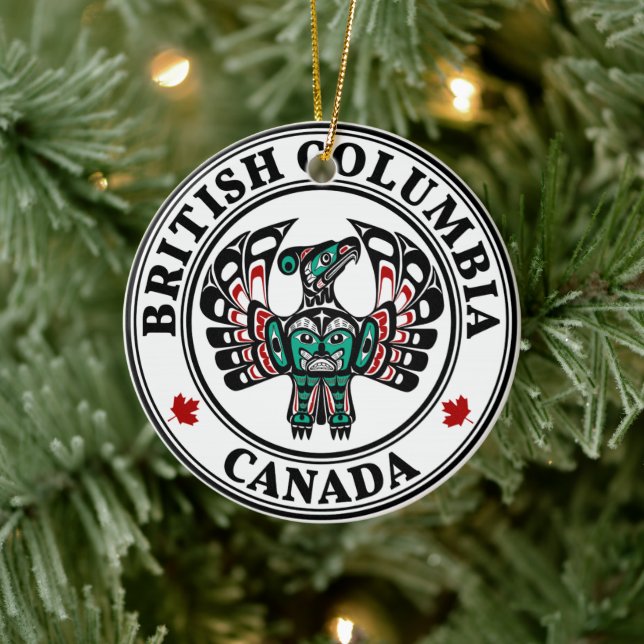 Ornamento De Cerâmica Costa do Pacífico Noroeste Haida art Thunderbird (Árvore)