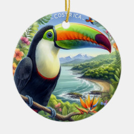 Ornamento De Cerâmica Costa Rica Toucans, Pura Vida