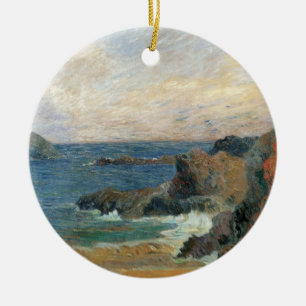 Ornamento De Cerâmica Costa Rochosa de Paul Gauguin, Impressionismo Vint