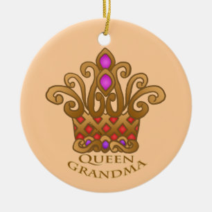 Ornamento De Cerâmica Costume da Rainha Vovó