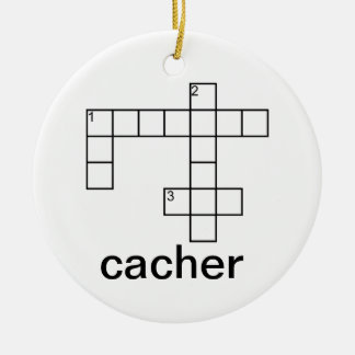 Ornamento De Cerâmica Costume de Cacher Geocaching do quebra-cabeça
