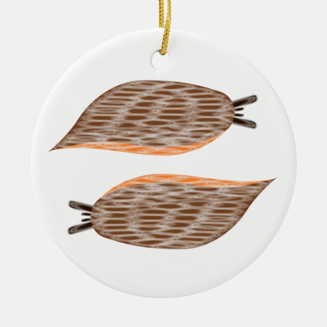 Ornamento De Cerâmica Costume De Slugs Adoro Slugs (Frente)