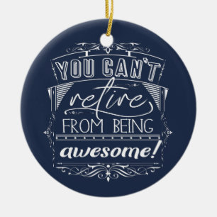 Ornamento De Cerâmica Cota de aposentadoria Blue Personalizar Retire Inc
