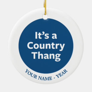 Ornamento De Cerâmica Country Thang