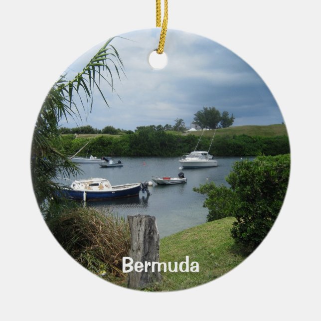 Ornamento De Cerâmica Cove nº 1, Bermudas (Frente)
