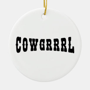 ORNAMENTO DE CERÂMICA COWGRRRL